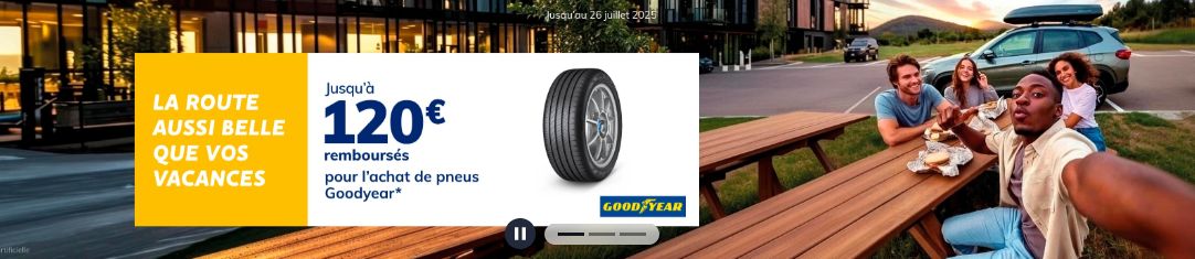 Norauto – Jusqu’à 120 € remboursés sur pneus Goodyear (jusqu’au 31/07)