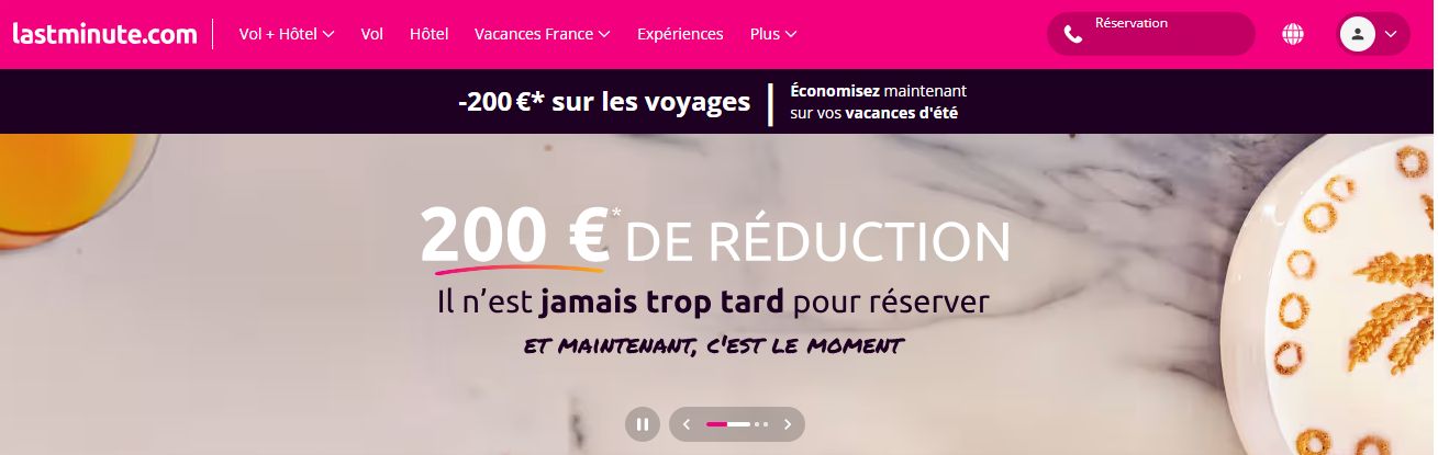 Lastminute.com – 200 € de réduction sur réservation (jusqu’au 31/07)