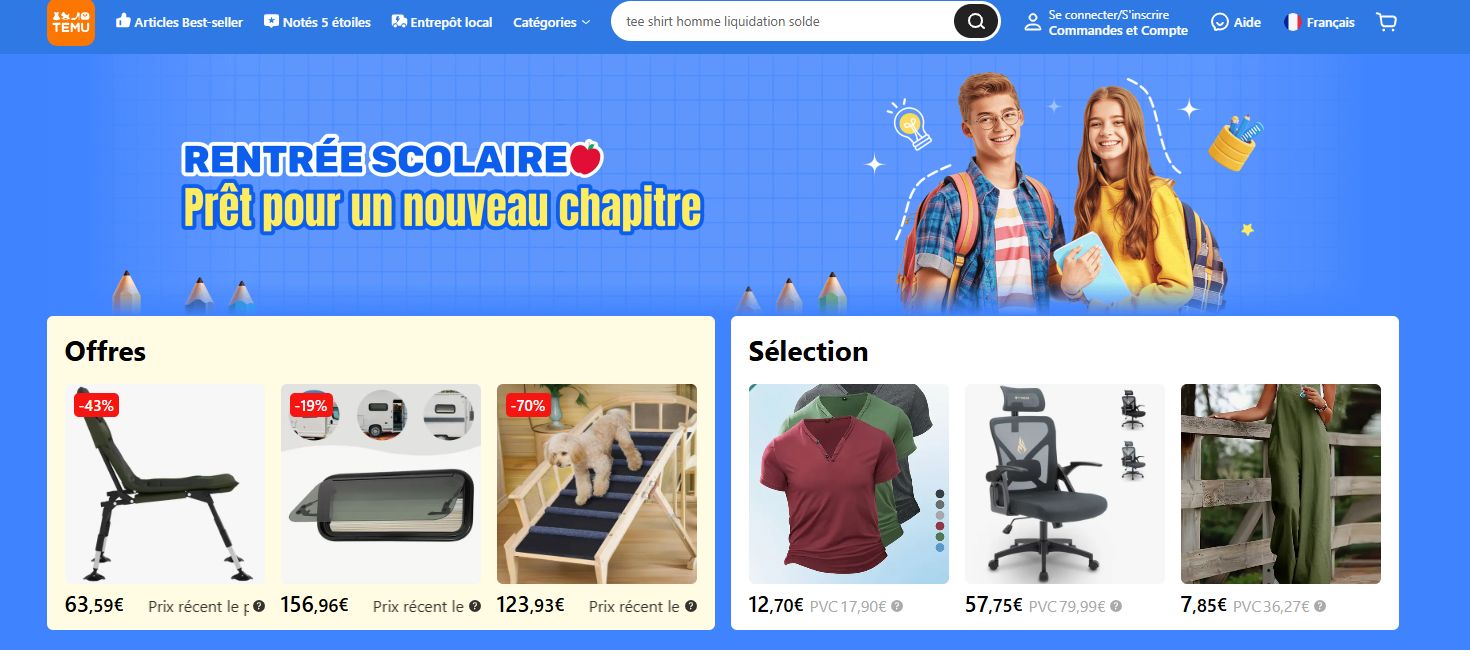 TEMU : Rentrée scolaire – prêt pour un nouveau chapitre !